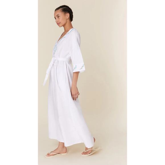 NWT Andie Swim X Fanm Mon Collaboration Kepez Linen Dress White Size Small - Picture 3 of 7